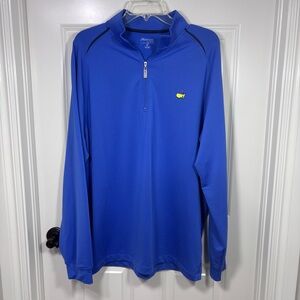 Masters Tech Long Sleeve Quarter Zip Performance Pullover Men’s XL Blue